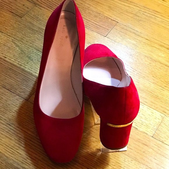 kate spade Shoes - Last chance- Kate Spade -New York Dolores Too Red Suede Pump size 10M